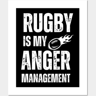 Rugby Is My Anger Management Posters and Art